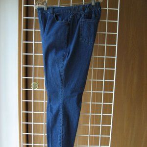 Denim & Co stretch denim flat front jeans - PXL - NWOT
